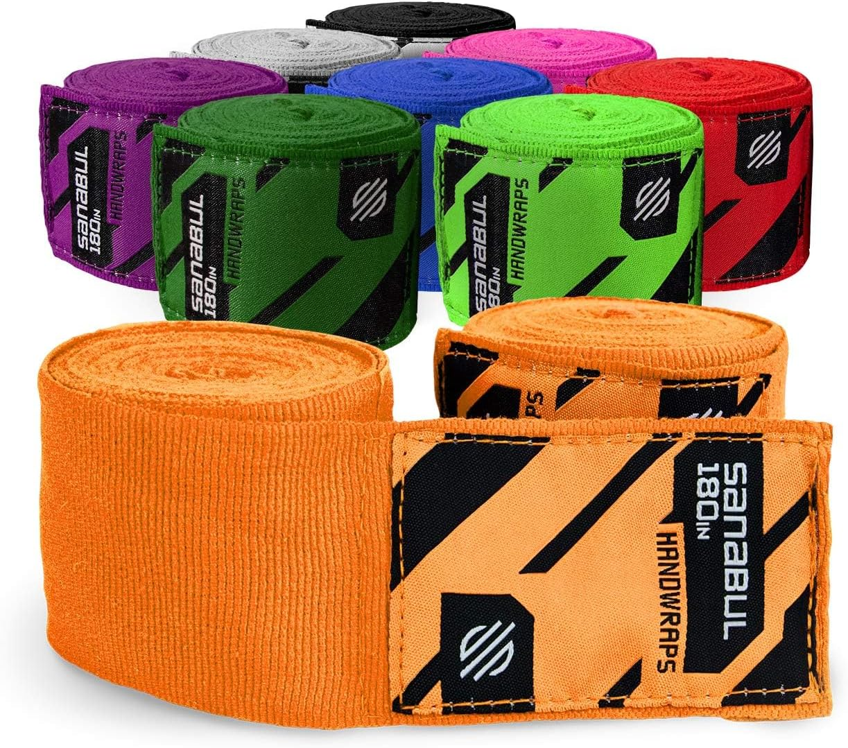 Sanabul Elastic Professional 180 Inch Handwraps for Boxing Kickboxing Muay Thai MMA