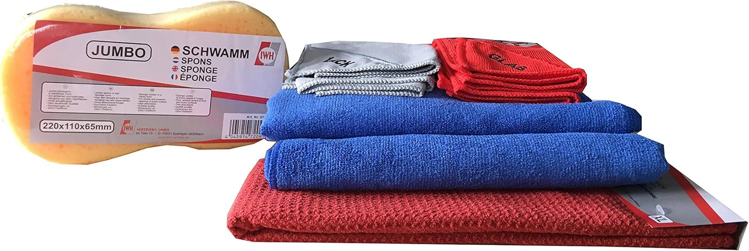 IWH A003030 Car Care Kit with Cloths for Professional Vehicle Wash
