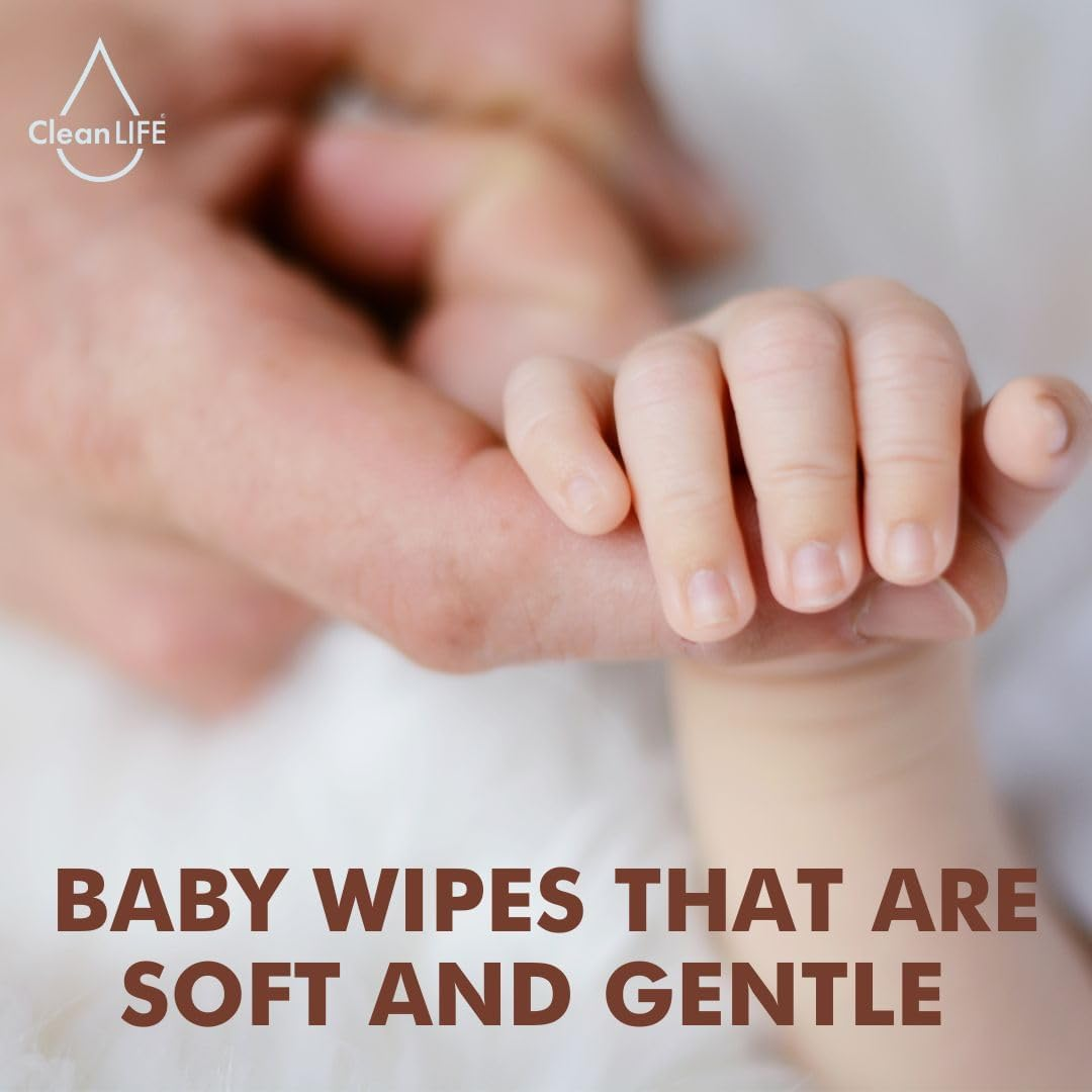 Cleanlife Baby Wipes 640 Bulk Pack - Plastic Free and Bio-Degradable Wipes, Australian Made and Owned, image number 3