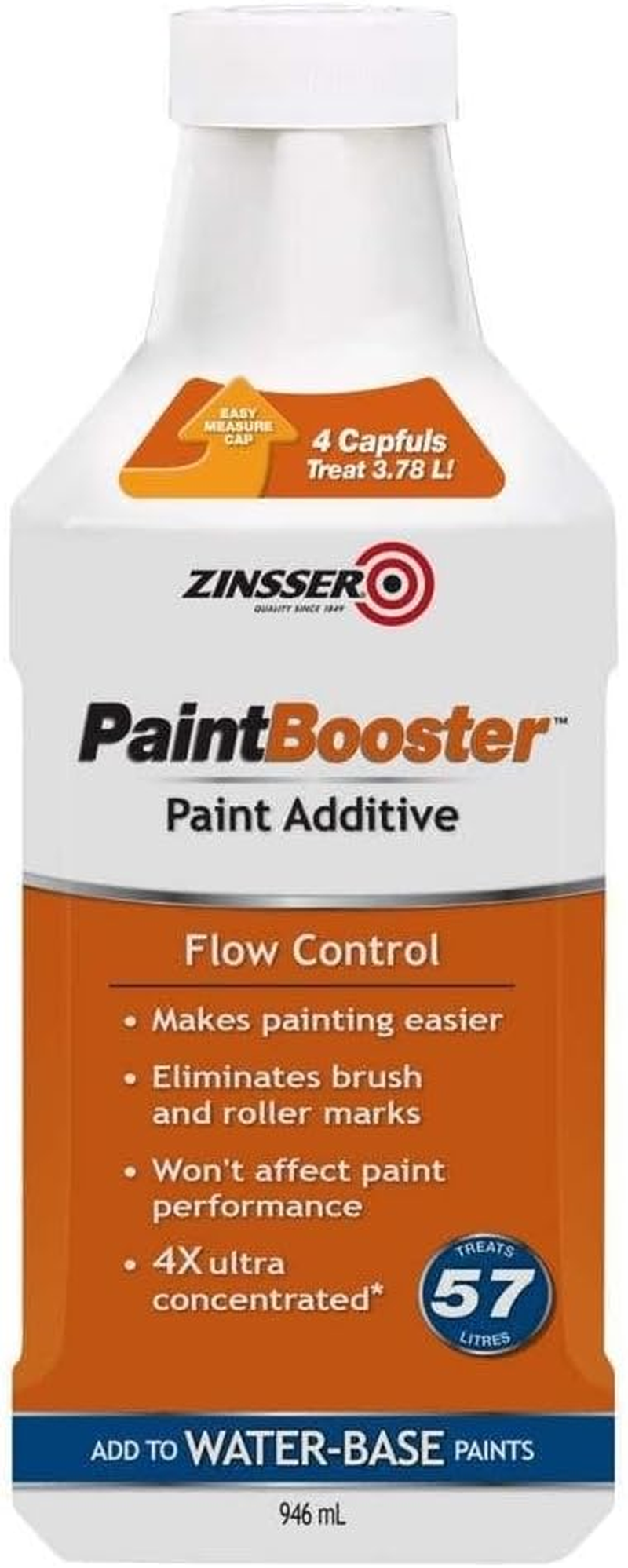 Zinsser Paintbooster Flow Control Water Base Paint Additive, 946 Ml, Clear