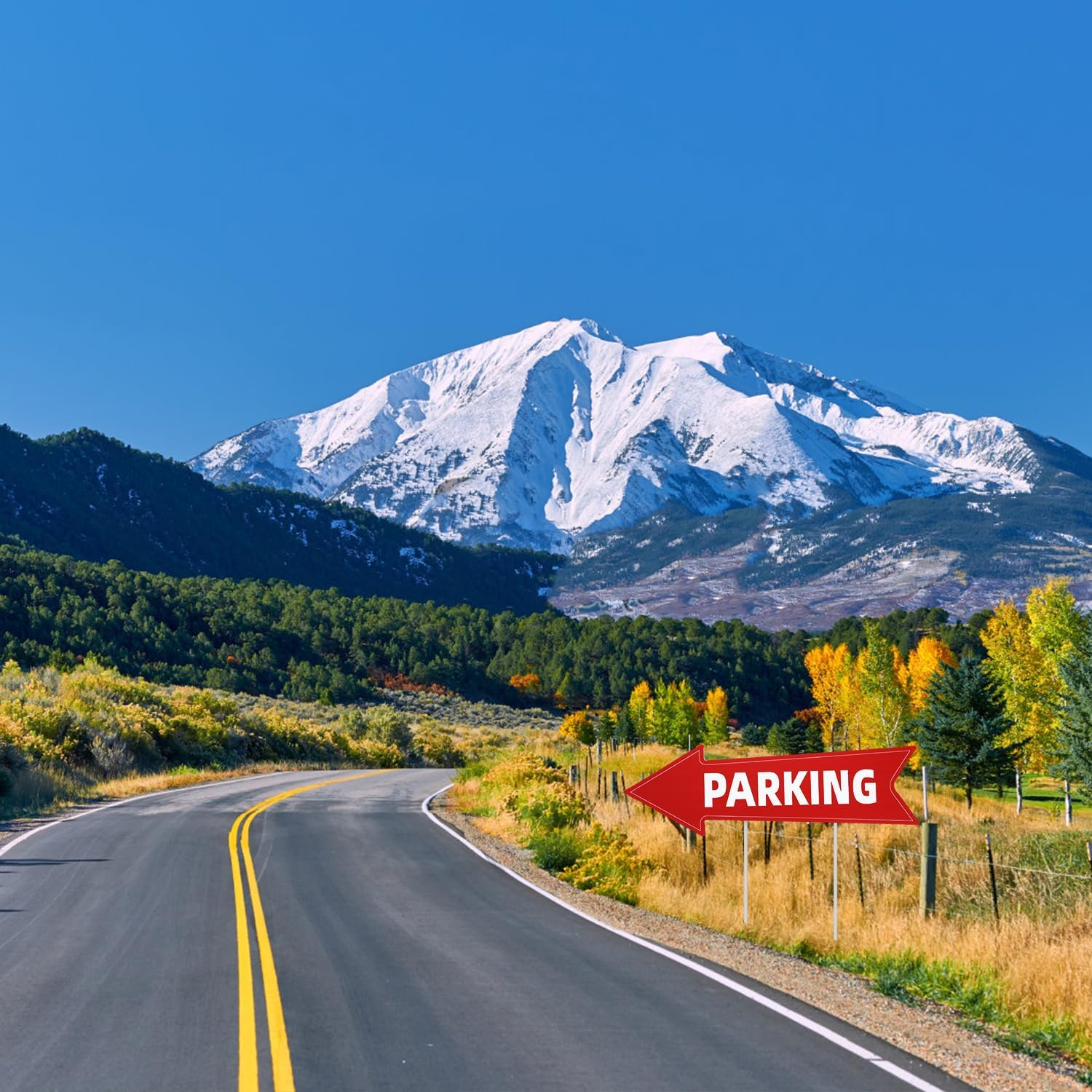 8Pcs Event Parking Signs with Stakes, 17 X 6 Inch Double Sided Car Parking Signs with Arrows Waterproof Corrugated Plastic outside Parking Sign Post for Outdoor, Yard, Lawn image number 5