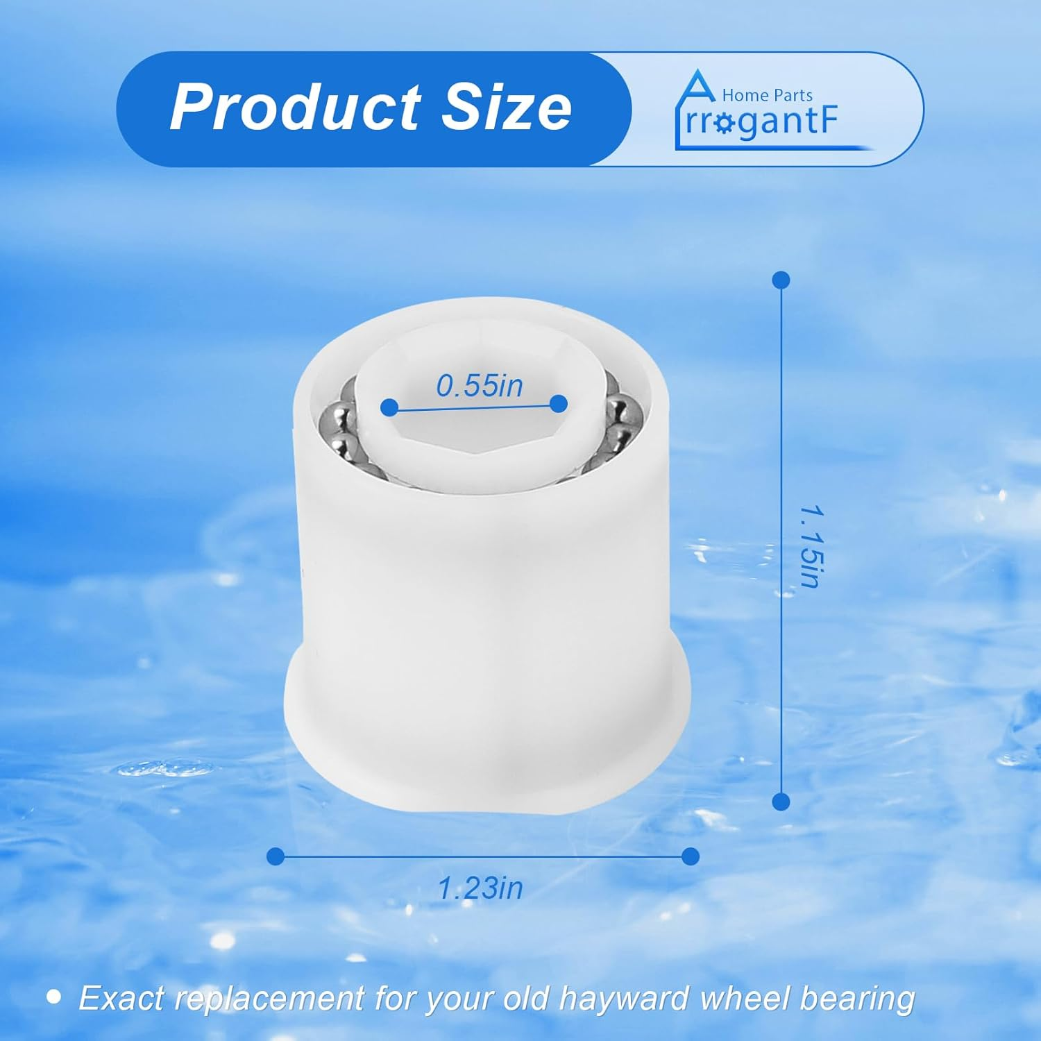 Arrogantf PVX976PK2 Wheel Bearing Compatible with Hayward Pool Cleaners Part for Aquanaut Poolvergnuegen Phoenix Pool Vacuum Parts Wheel Bearing 2 Wheel 4 Wheel Pool Cleaners Parts 200 400 450, 2 Pack