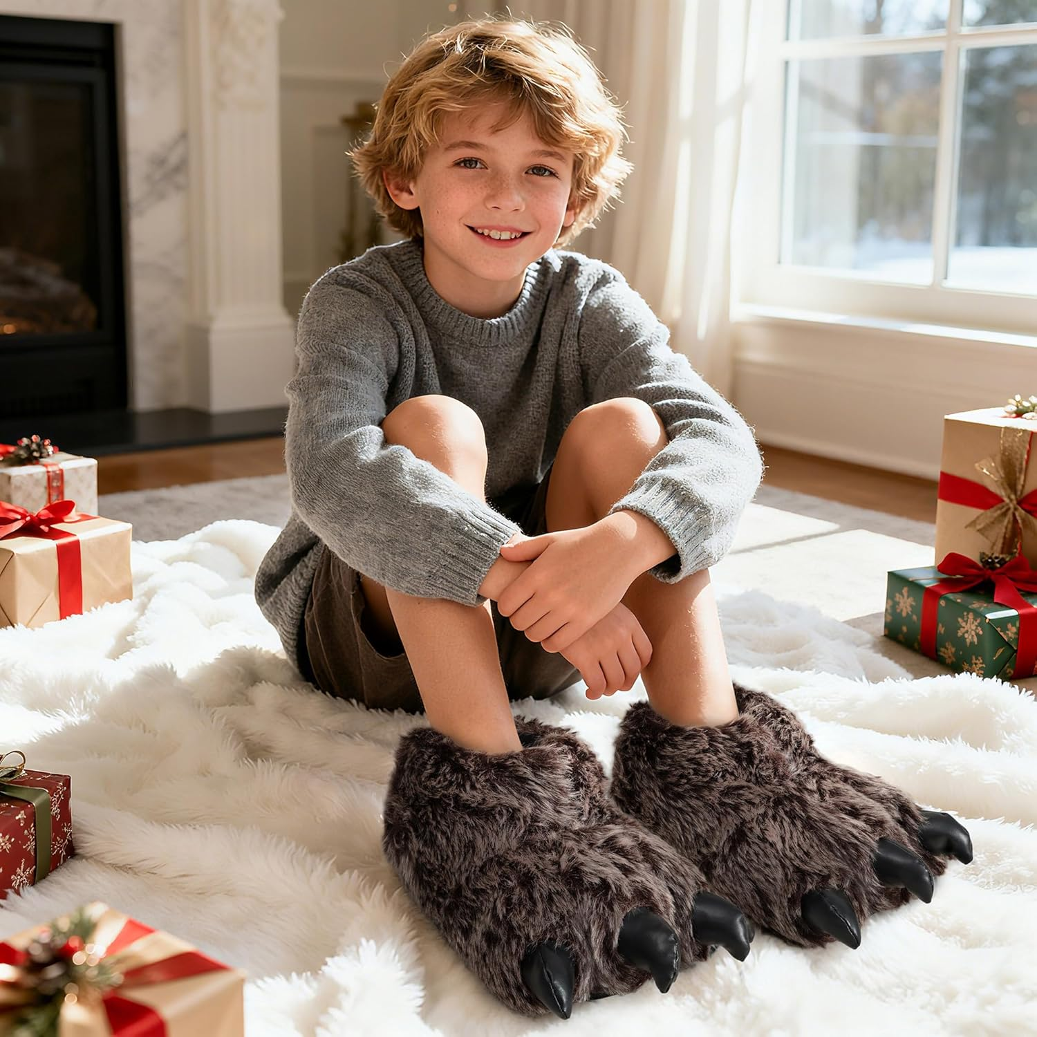 ULTRAIDEAS Animal Paw Slippers for Women and Men, Funny Claw Slippers for Adult, Unisex Cute Costume House Shoes