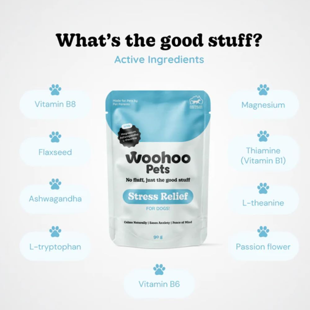 Woohoopets Stress Relief for Dogs | Natural Calming Supplement, 90G image number 3