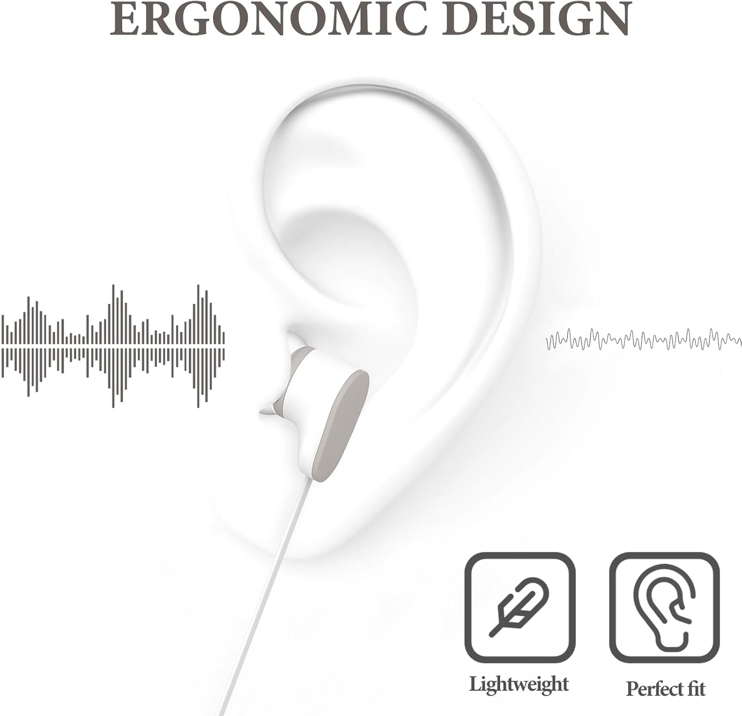 Geekria Kids Wired Earbuds with Mic for School and Online Class, Children'S 3.5Mm Jack In-Ear Earphone with 85Db Volume Limit for Small Ears, Storage Case Included (Gray) image number 2