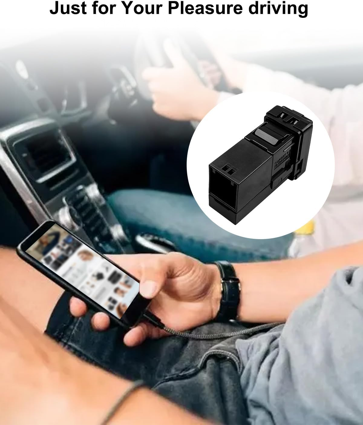 Car USB Port Adapter Socket with 4-Pin USB-A Interface and 6-Pin AUX Interface Replace 86190-0R010 86190-52060 Fit for Toyota Avalon RAV4 Camry Corolla Highlander Tacoma Prius C Sienna Yaris