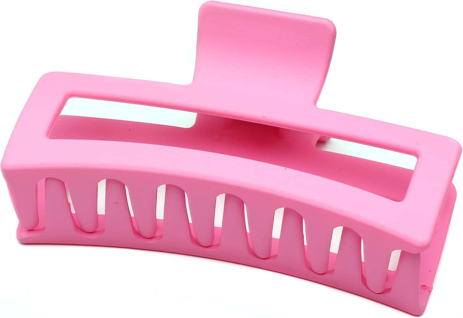 Qingoo Giant Pink Matte Hair Clip Large Beautiful Women'S Hair Clip Elegant Hair Accessory Plastic Headpiece 1 Piece (12.7 Cm X 5.3 Cm, Pink) image number 2