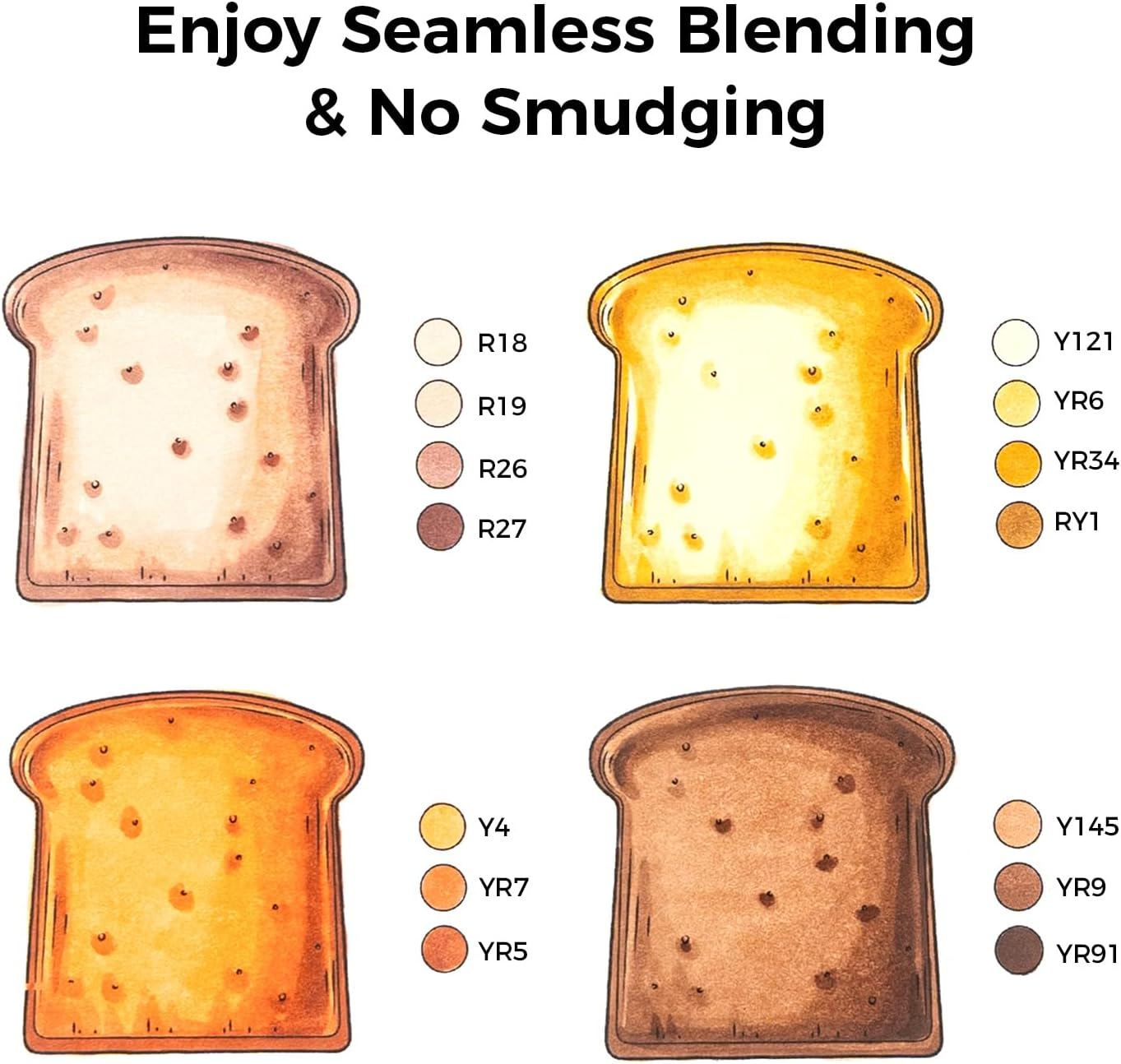 Ohuhu Brush Markers Skin Tone - 36 Portrait Skin Colors Double Tipped Art Marker Set for Artist Adults Coloring Illustration- Refillable- Brush & Fine Dual Tips- Honolulu B of Ohuhu Markers image number 3