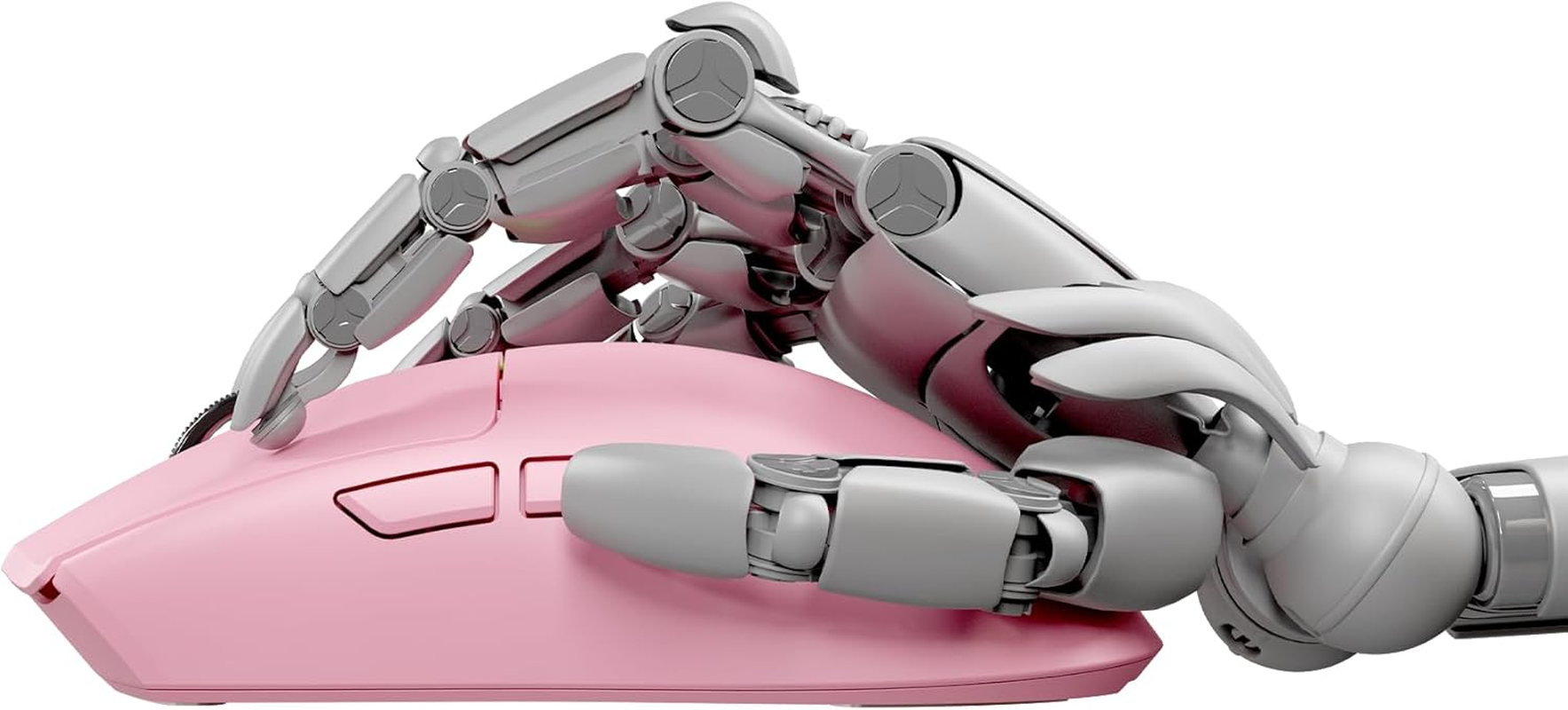 Fantech Tanto E Wireless Gaming Mouse Pixart 3311 Gaming Sensor 12000 DPI, HUANO Switches, Super Lightweight 57 Grams, 3 Mode Connectivity, RGB Charging Dock - Pink - Black image number 7