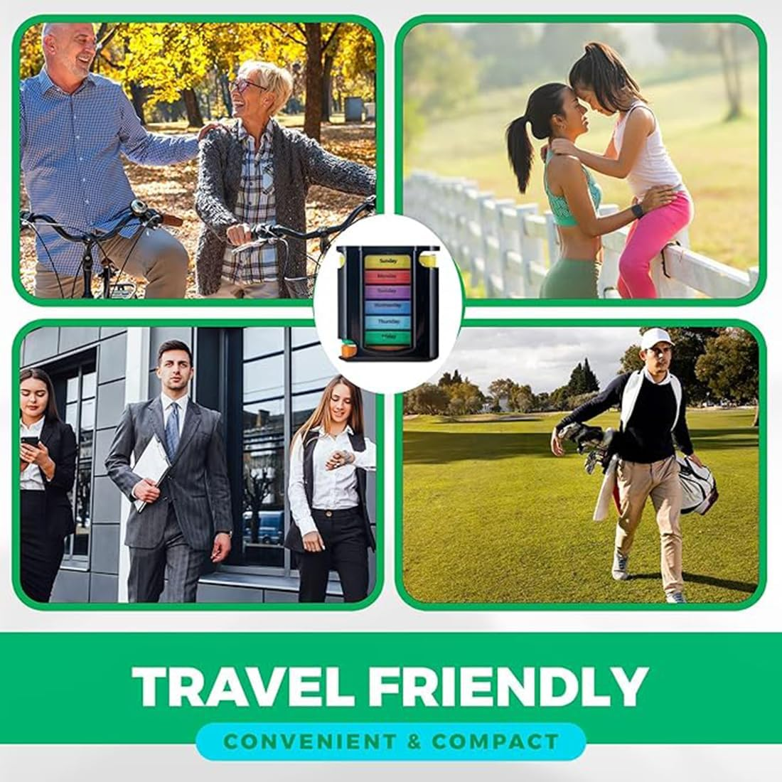 Stackable Daily Pill Organizer(4 Times a Day), Weekly Medication Reminder, Premium Weekly AM/PM Pill Box with 7 Individual Stacking Cases for Vitamins, Medication, Supplements, Fish Oils image number 6