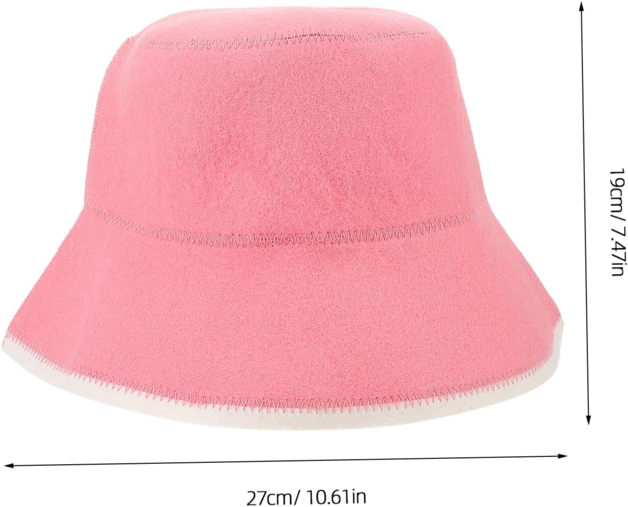 Parliky Wool Sauna Hat for Women and Men, Water Absorbent Lightweight Natural Wool, Breathable High Temperature Resistant Sauna Accessory for Spa and Bath Use, Pink
