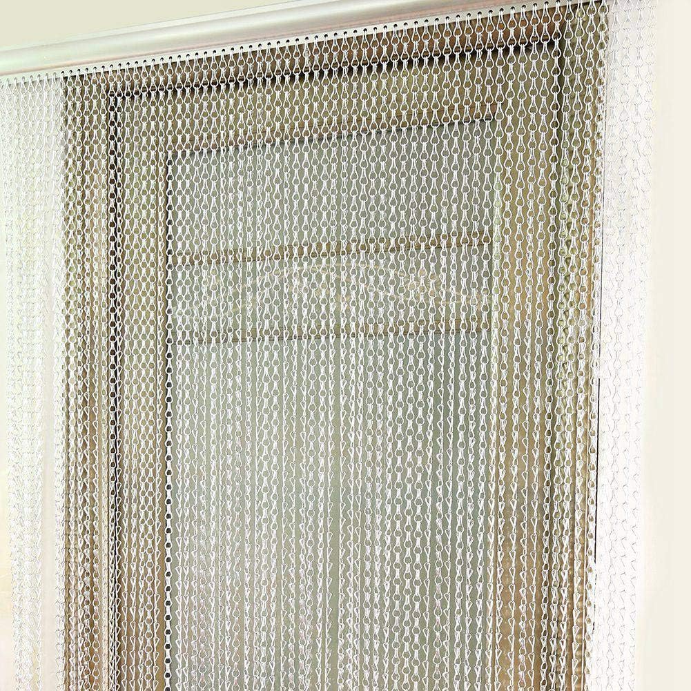 Aluminum Chain Curtain for Room Dividers & Proof Ventilated Partition, Durable Decorative Door Curtain for Home Office Functional Zones image number 4