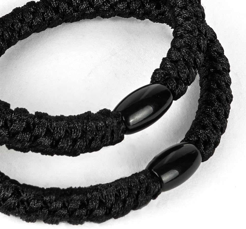 ACWOO Hair Bands, Hair Bobbles for Women and Girls, Elastic Braid Elastic, Cotton Bands for Thick Hair, Curly Hair, Long Hair, Short Hair and Wavy Hair, Pack of 8 image number 6