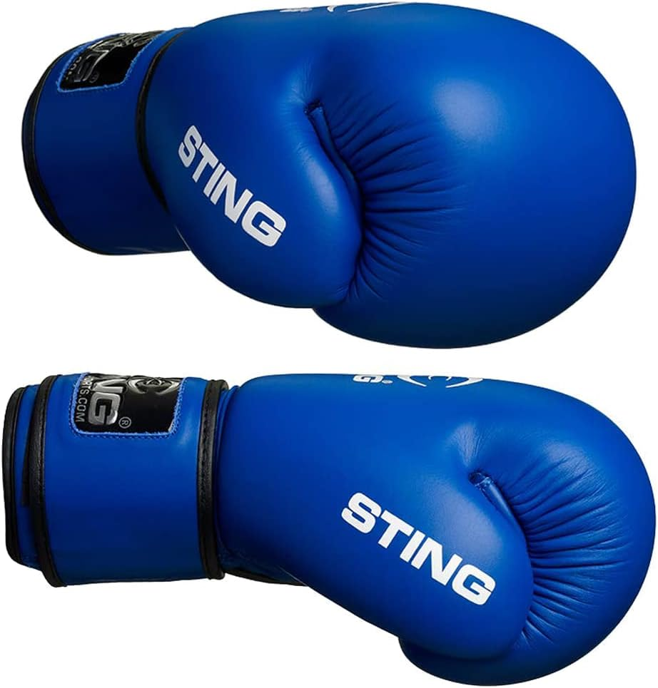 STING Olympics Sponsor - AIBA Approved Boxing Gloves | for Professional Competition & Training [Blue, 10Oz] image number 5