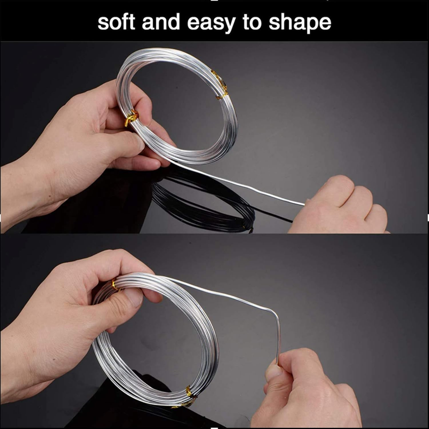 Rstigiker Craft Wire, 4 Rolls Silver Aluminum Wire, 0.8Mm, 1.0Mm, 1.5Mm, 2.0Mm Flexible Metal Wire for Jewellery Modelling Making, DIY Sculpture and Crafts (5M/Roll) image number 6