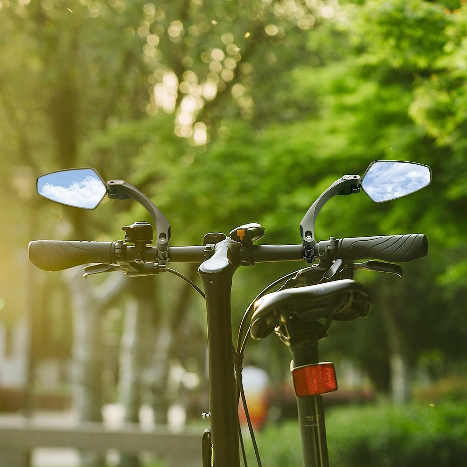 Handlebar Bike Rearview Mirror,Hd Wide Angle Bicycle Rear View Mirror,Adjustable Bike Mirror for Mountain Road Bike,Ebike,Scooter and Motorcycle(Right) image number 6