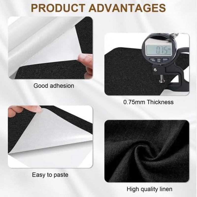 Fabric Repair Patches Self-Adhesive 20 X 28 Cm, Linen Repair Patches, Linen Fabric Self-Adhesive for Car Seats, Curtain, Headboards, Furniture, Sofa (Grey)