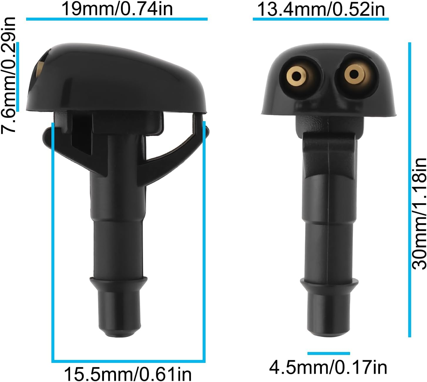 Emagtech 4Pcs Windshield Washer Nozzles 8265A083 Compatible with Mitsubishi Lancer image number 3