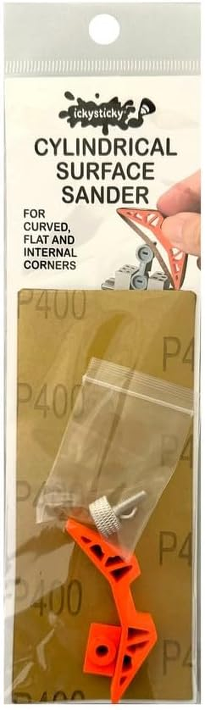 Ickysticky Cylindrical Surface Sander, Aluminium Oxide Sandpaper, Wood, Plastic, Metal, Red image number 3