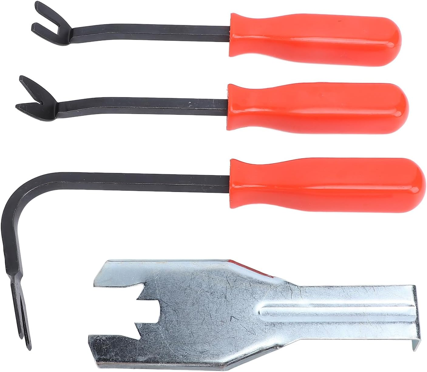 Car Door Panel Remover Set, Metal Auto Trim Rivet Pry Disassembly Repairing Tool with Window Handle Clip Remover, 4 Pcs Trim Removal Tools image number 4