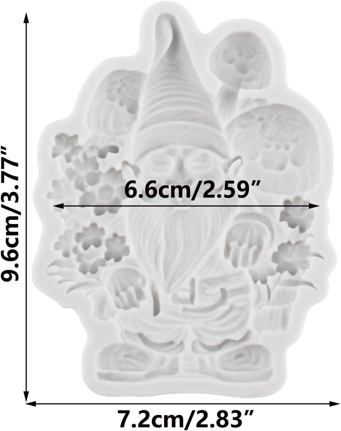 Christmas Silicone Molds Christmas Gnomes Fondant Molds Santa Claus Chocolate Mold for Cake Decoration Cupcake Topper Candy Gum Paste Polymer Clay