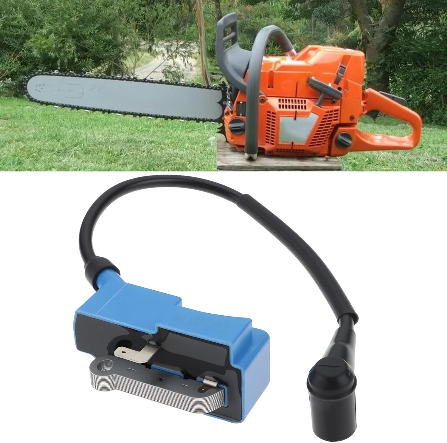 Emsea Lawn Mower Chain Saw Ignition Coil 522795403 Compatible with HUSQVARNA 365 372XP Lawn Mower Accessories image number 5