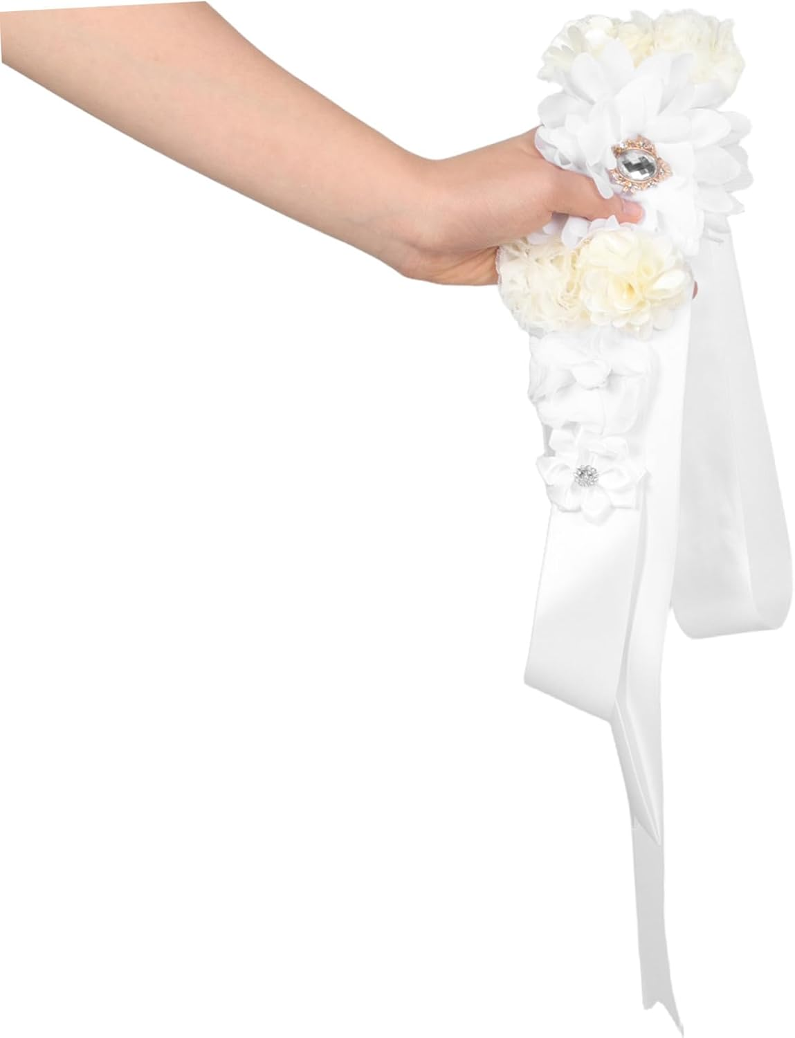 Adjustable Floral Maternity Belt with Stretchable Straps for Pregnant Women Stylish Sash for Shower Bridal Events and Pregnancy Photography Comfortable Support image number 4