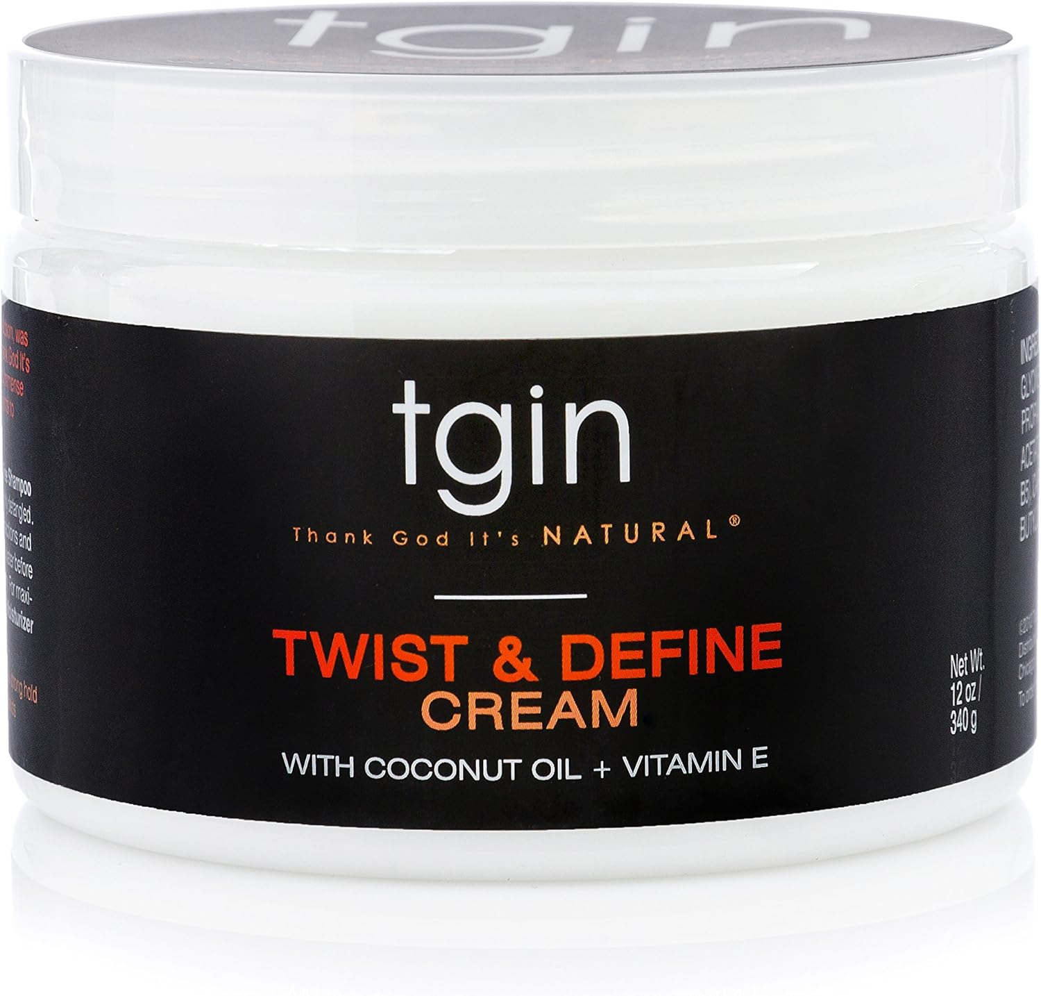 Thank God It'S Natural Tgin Twist and Define Cream, Hair Styling Cream - 12 Oz, Curly Hair - Paraben Free image number 1
