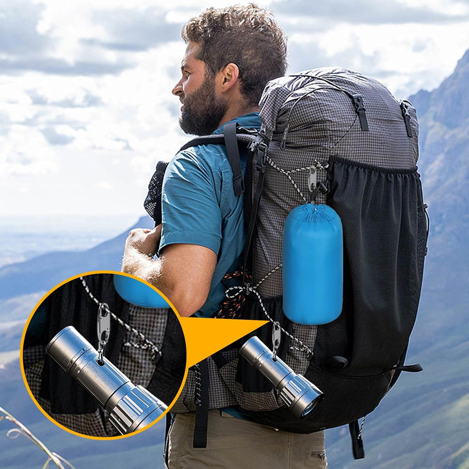 Zipper Clip Theft Deterrent 9Pcs Double Opening Zipper Pull Repair Replacements Black Silver Gray Purse Security Locks Tags Slider Metal Alloy Anti-Theft Clips for Travelbackpack Luggage Purse Closed image number 5