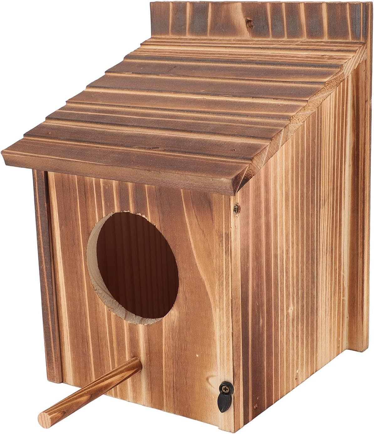 Wood Bird House, Owl House for Outside, Versatile Mounting Birdhouses for outside Clearance with Pole Bird Nesting Box, Barn Owl House Bluebird for Garden Patio Decorative image number 6