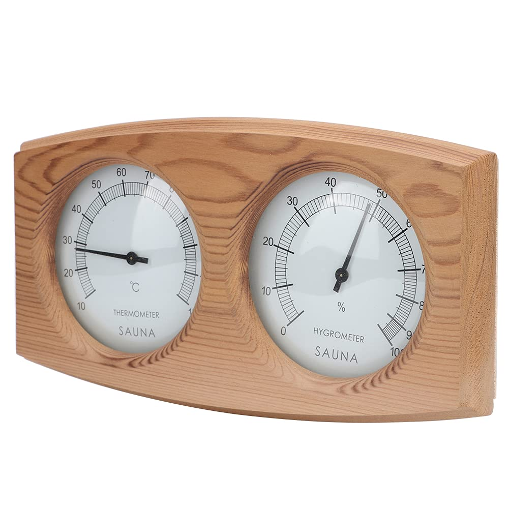 Higrometer Holzhermohigrometer-Tempeometer for Hand-Made Sauna Room Accessories with High Temperature