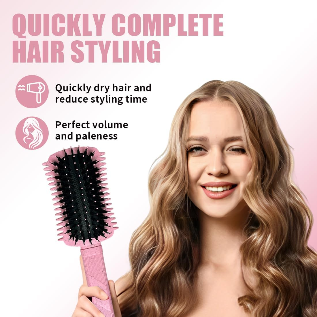 JAWUZ Curl Defining Brush, 2025 Improved Curly Hair Brush, Hair Brush Curls, Versatile Curling Brush, Curl Brush for Women, Curly Hair, Hair Care (Pink) image number 1