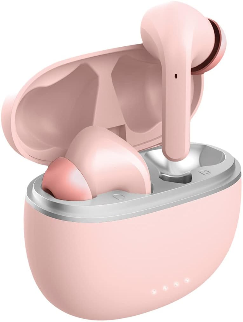 FOREVER Bluetooth Wireless Headphones 5.3 Modes ANC TWE-210 EARP with Charging Case Microphone, Control, LED Indicators In-Ear Headphones (Rose) image number 2