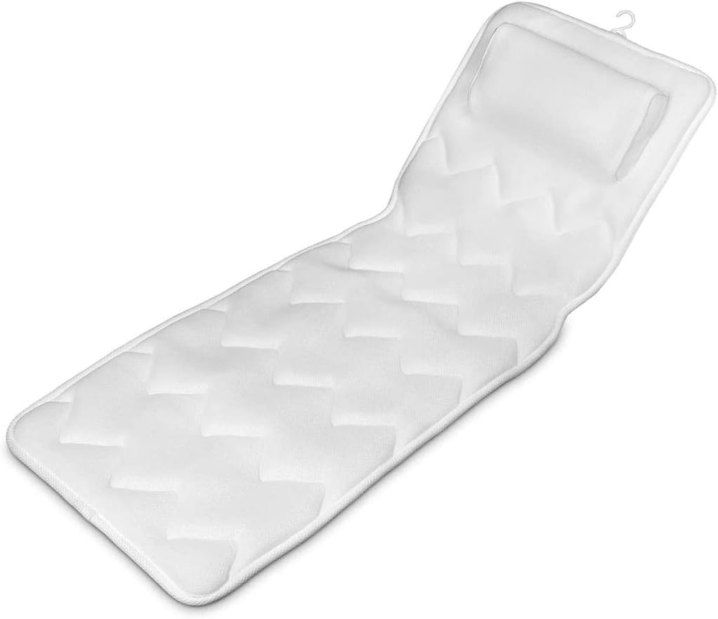 Bath Pillow, Full Body Bath Pillow, Bathtub Cushion Mattress with Non Slip Suction Cups Comfort Head Neck & Back Rest Support image number 3