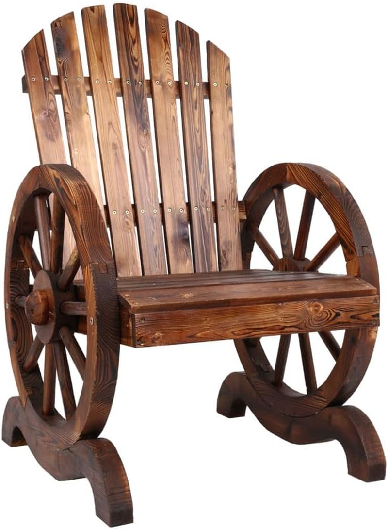 Gardeon Outdoor Wagon Chair Wooden Lounge Chairs, Patio Furniture Setting Backyard Garden Porch Indoor Pool, Timber Armrest Blackrest All-Weather Brown