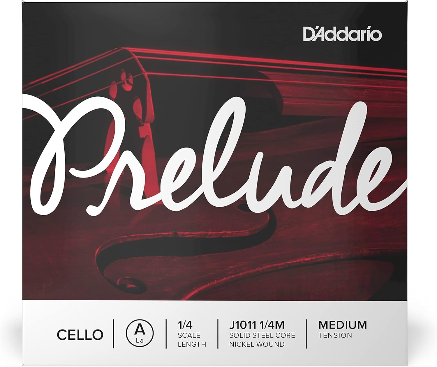 D'Addario J1011 4/4M Prelude Cello Single a String, 4/4 Scale, Medium Tension - 1/4 Scale, 1/4 Scale image number 4