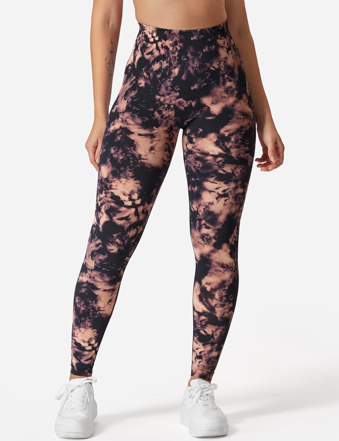 YEOREO Workout Leggings for Women Jada Leggings Scrunch Butt Lifting Leggings Seamless Screen Print Gym Yoga Pants image number 4