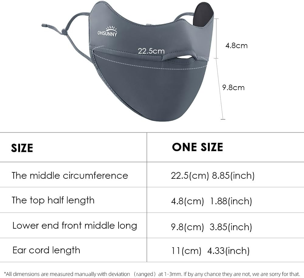 UPF50+ Cooling Upgrade Sun Protection UPF 50+ Face Covers Balaclava Breathable Neck Gaiters for Women and Men image number 6