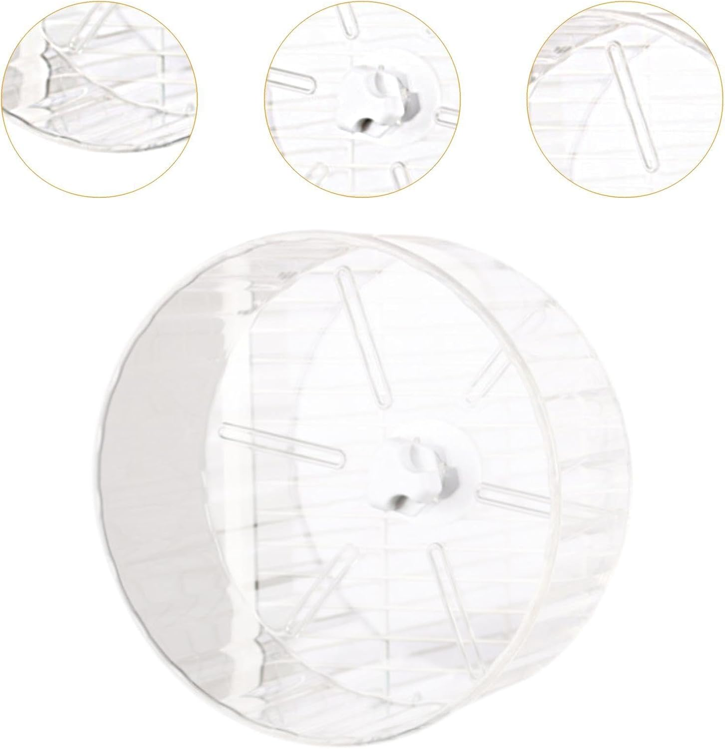 Fzaqwen Hamster Activity Wheel for Small Animals with Silent Rolling Feature, Clear image number 5