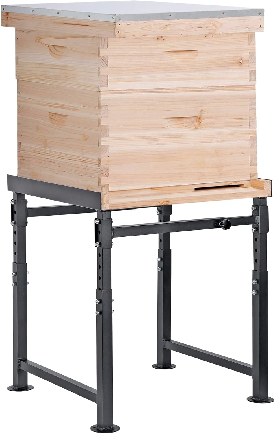 Adjustable Metal Hive Stand, Sturdy Beehive Stand Adjustable Height 15&rdquo; - 19&rdquo; & Adjustable Width 14.5&rdquo; - 24.5&rdquo;, Easy to Assemble Bee Stand for Beekeeping image number 4