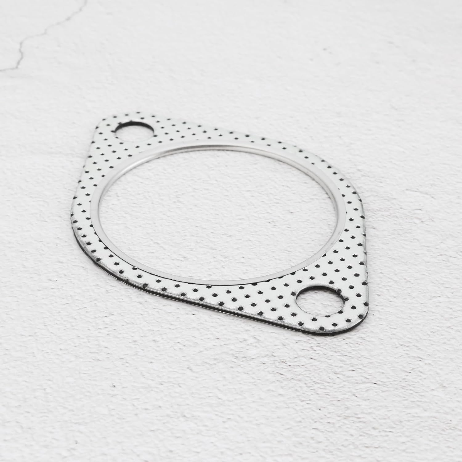 Create Idea 2Pcs 2.5 Inch Exhaust Pipe Interface Flange Gasket 2-Hole Steel Exhaust Turbine Manifold Lower Manifold Hole Spacing 102Mm for 70Mm Exhaust Pipe