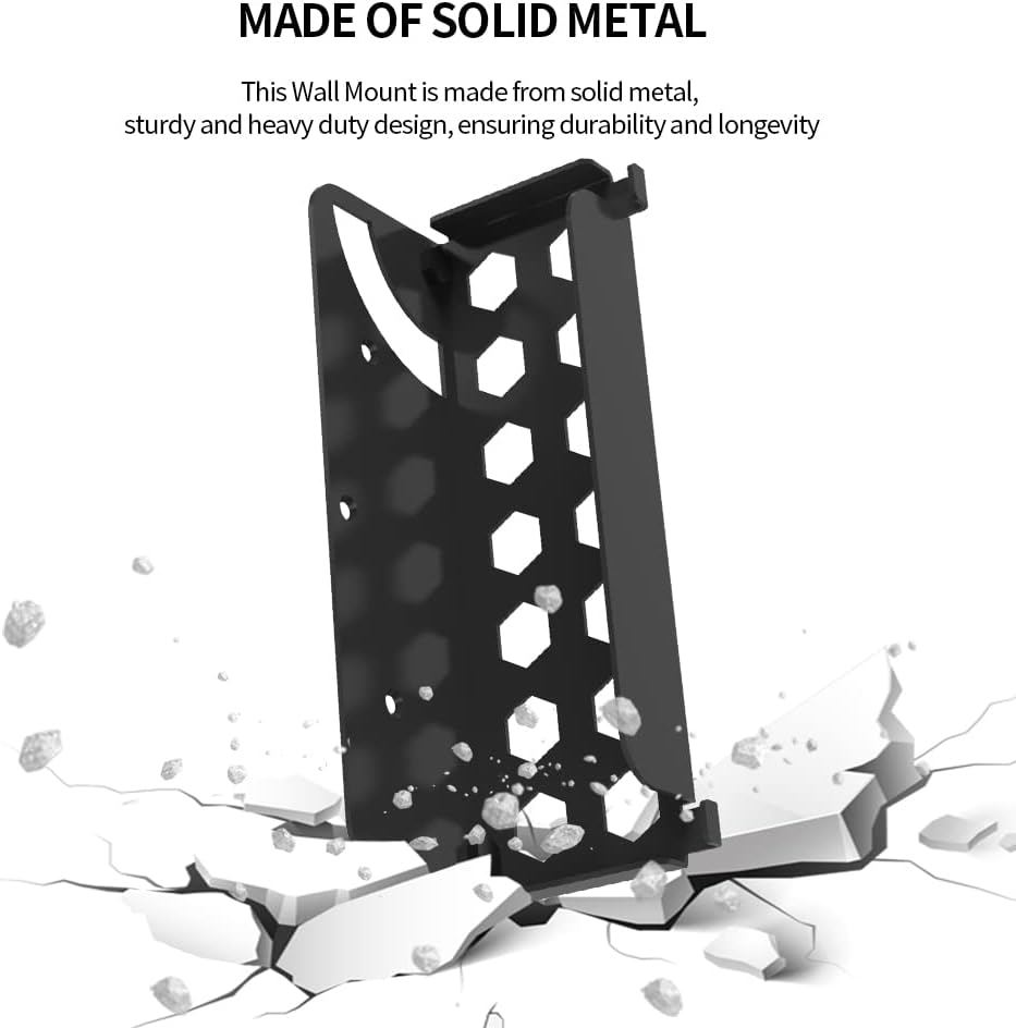 Switch OLED Black Steel Mount,Wall Mount Bracket Compatible with Nintendo Switch and Switch OLED image number 2