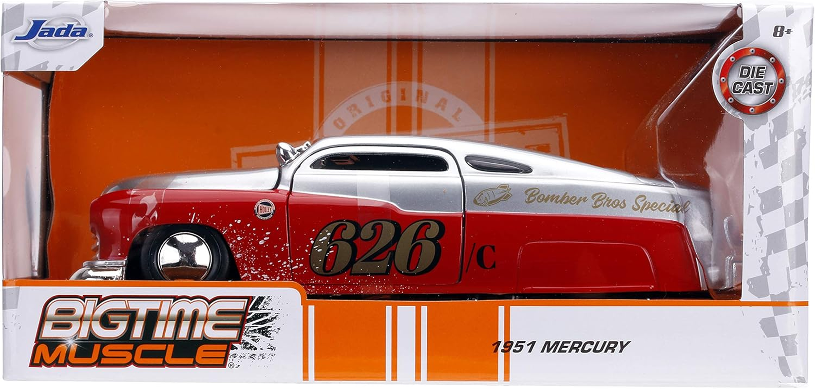 JADA Toys Big TIME Muscle - 1951 Mercury Coupe 1:24 Scale DIECAST CAR RED image number 6
