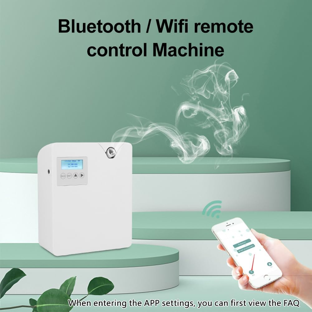 Smart Scent Air Machine, 300ML Essential Oil Diffuser with Touch Screen/Bluetooths/Wifi Remote App Control, 2000 Sq.Ft Coverage HVAC Diffuser for Home, Hotel, Office, Bedroom, Spa(White) image number 4
