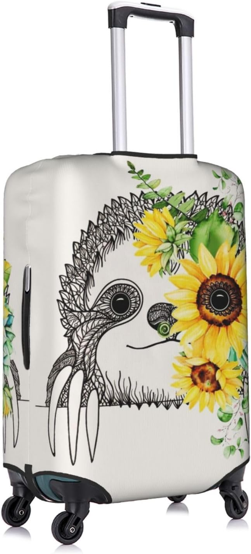 Obabo Serene Coastal Travel Luggage Cover,Washable Suitcase Cover Protector Anti-Scratch Suitcase Cover Fits 18-32 In, Sloth Sunflower, X-Large image number 3