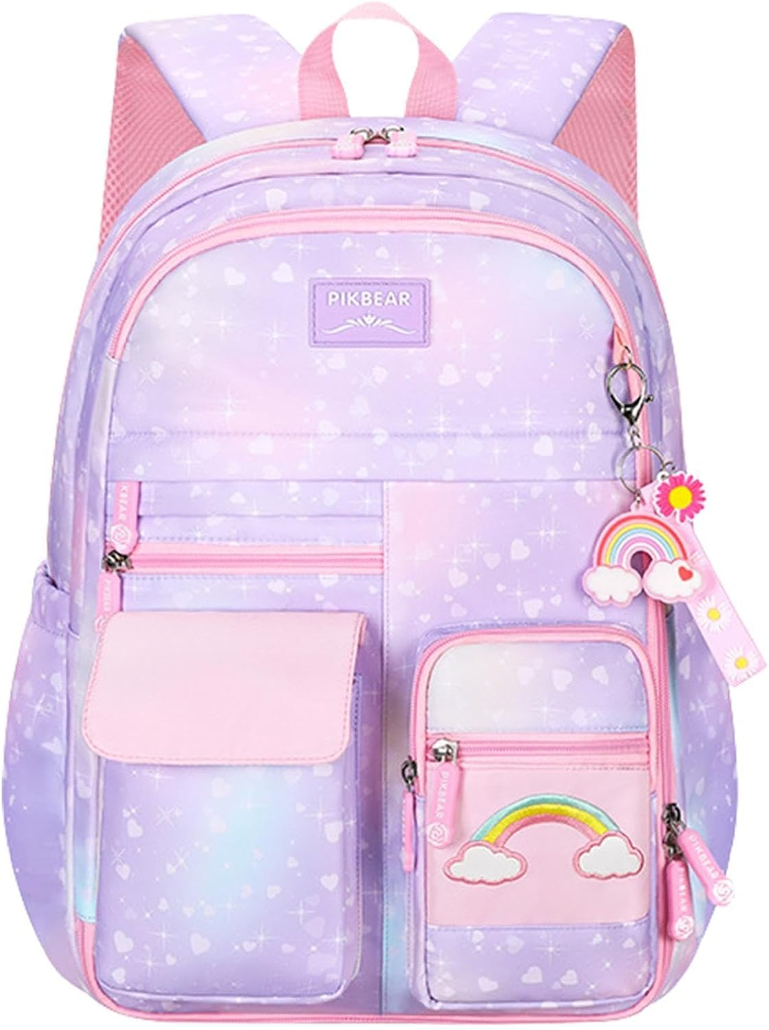 Rainbow Backpack,Rainbow School Bookbags | Laptop Bookbag, Water Resistant Cute Large Capacity Computer School Bag for Girls Teens Students