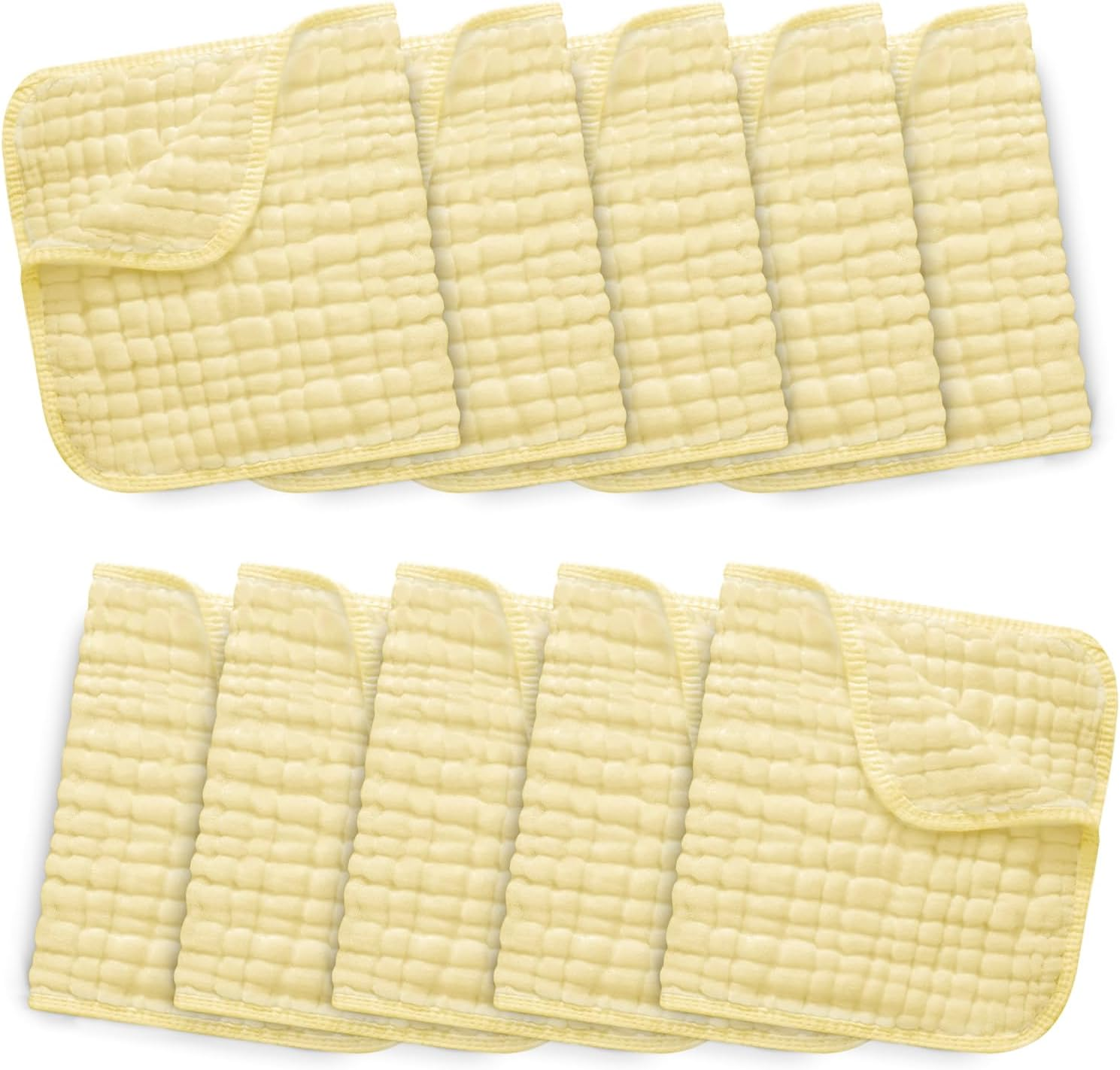 10 Pack Muslin Burp Cloths 100% Cotton Large 20''&times;10'' Thickened Baby Burp Cloths Super Soft and Highly Absorbent, Newborn Washcloth (Pink)