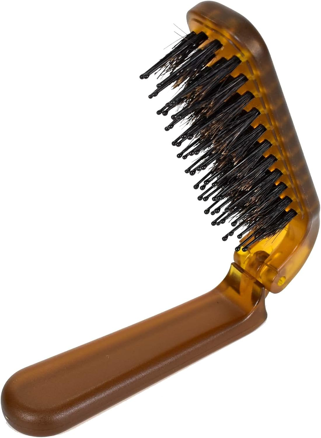 Folding Hair Brush Boar Bristle Brush Portable Hair Massage Comb Men'S Brush Foldable Pocket Size Anti-Static Hairbrush Quick Dry Travel Massage Brushes for Brushing, Combing, Slicking image number 4