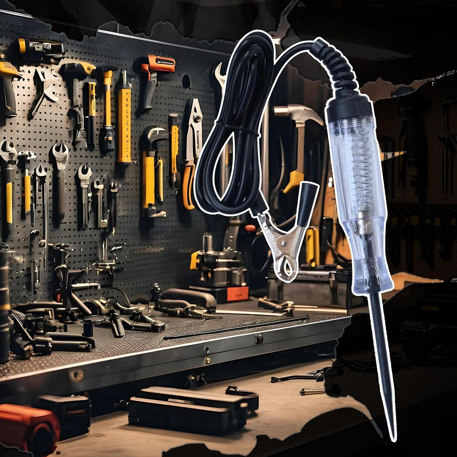 Probe Tester | Electric Circuit Tester | Voltmeter Diagnostic Tool Automotive Electricity Pen for Daily Use Marine Trailer Vehicle Electric Home Wall Outlet Truck Grounding Wire