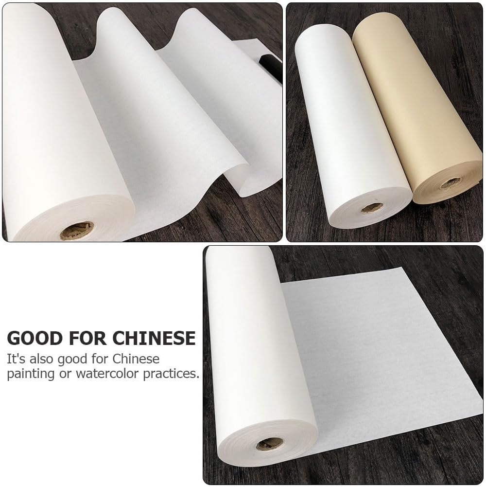 SEWACC Thickened Rice Paper Roll Perfect for Calligraphy Painting Chinese Art Kanji Sumi Writing and Seal Making 50M X 40Cm image number 3